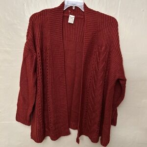 Faded Glory‎ 4X Dark Burgundy Cable Cardin Sweater